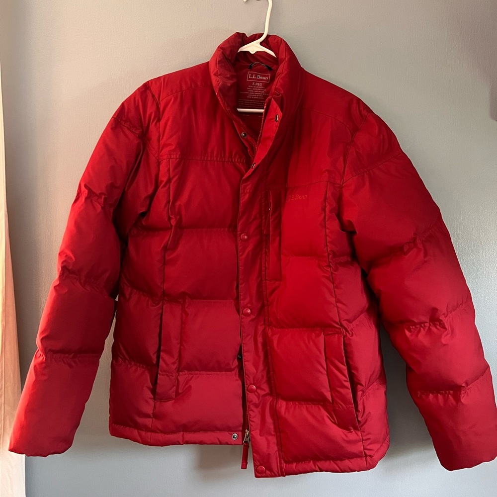 L.L. Bean DownTek / Pertex Jacket Men's Red Insulated Puffer